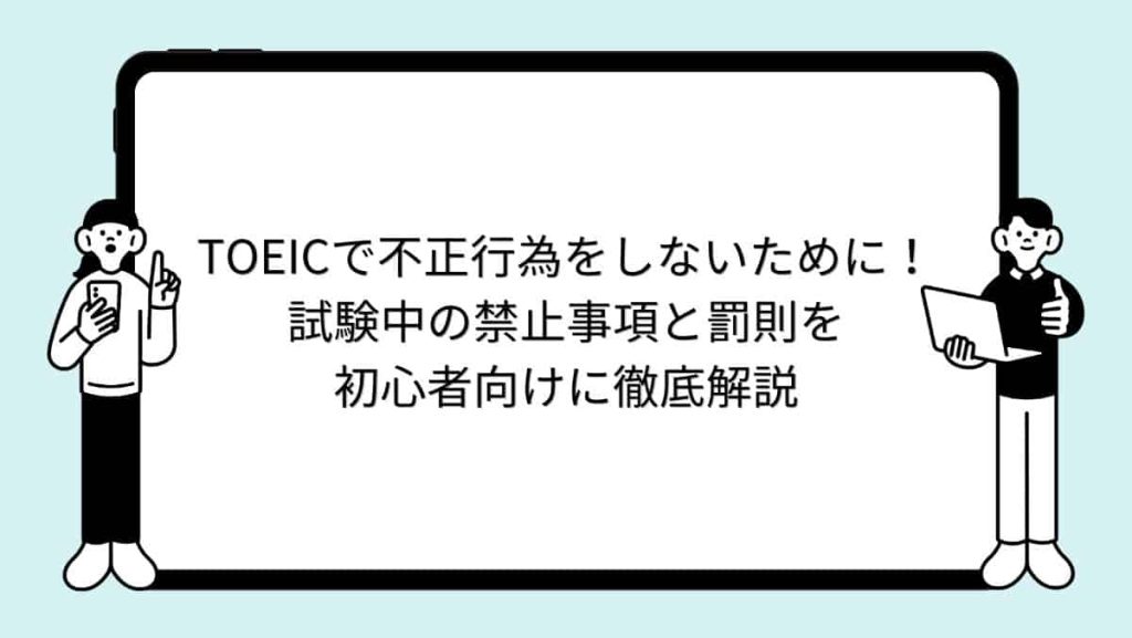 TOEICで不正行為をしないために！試験中の禁止事項と罰則を初心者向けに徹底解説
